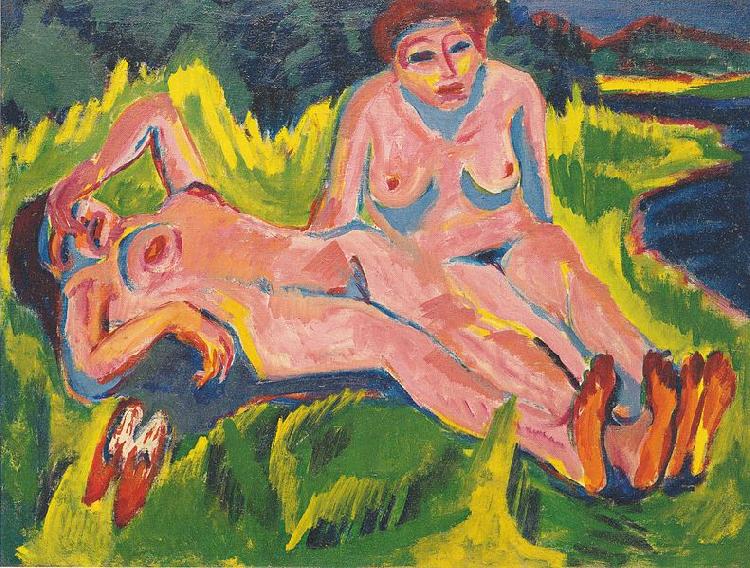 Ernst Ludwig Kirchner Zwei rosa Akte am See China oil painting art